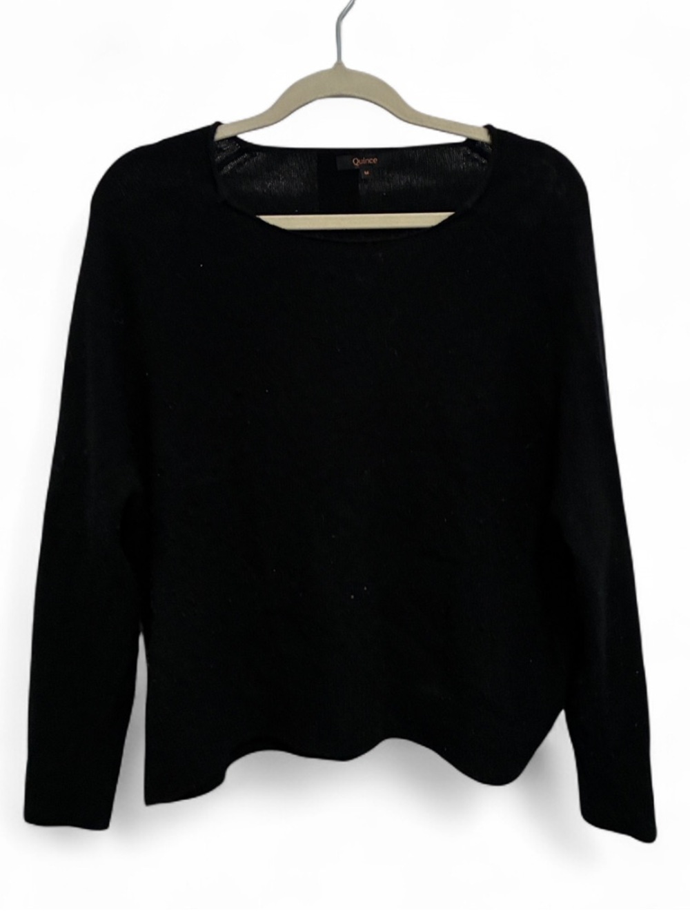 Quince Black Cashmere Pullover Sweater